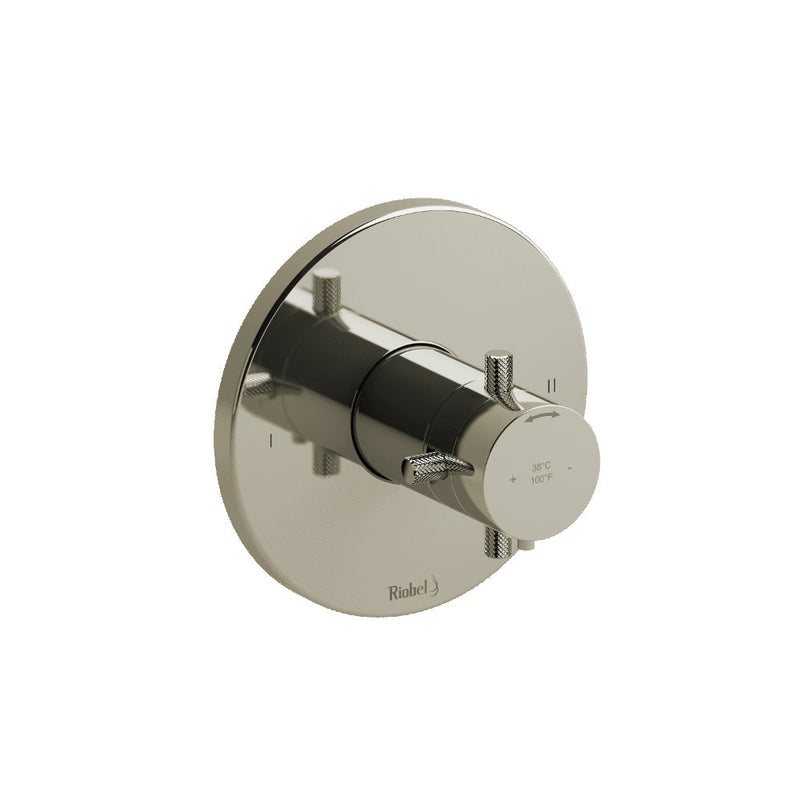 Riobel RIU Knurled TRUTM44+KN 2-way no share Type T/P coaxial valve trim (Without Rough-in)