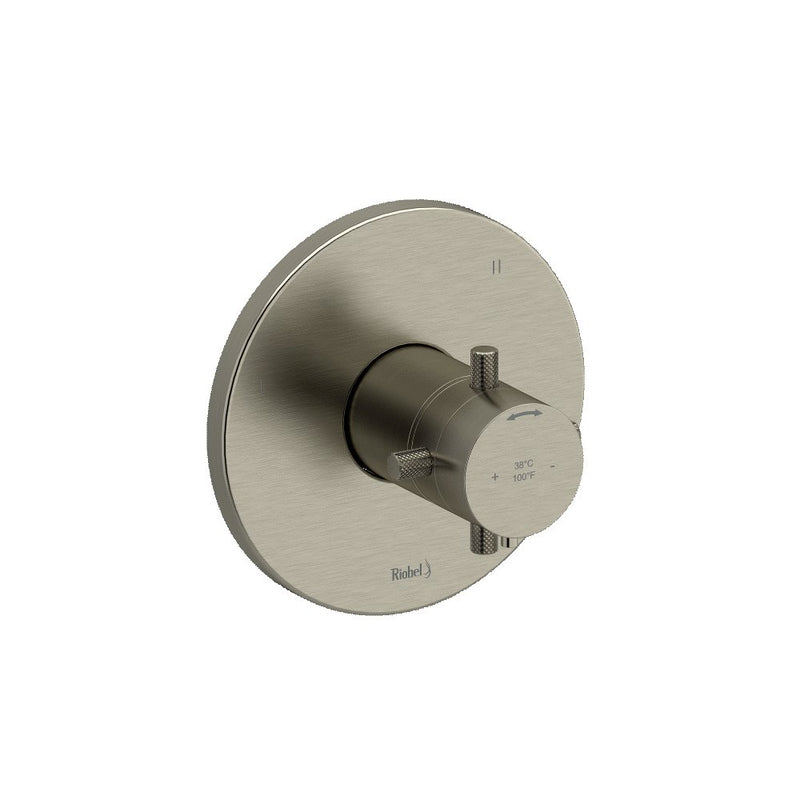 Riobel RIU Knurled TRUTM45+KN 3-way Type T/P coaxial valve trim (Without Rough-in)