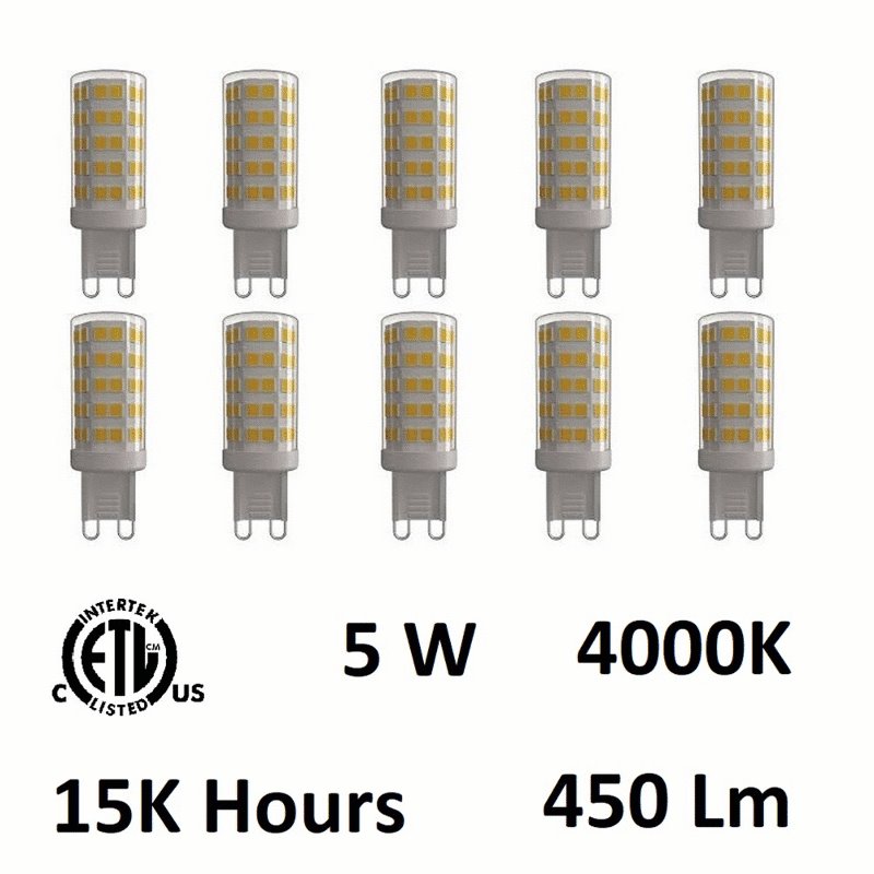 CWI  5 Watt G9 LED Bulb 4000K (Set of 10)