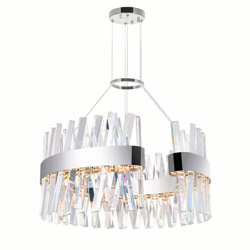 CWI Glace LED Chandelier With Chrome Finish