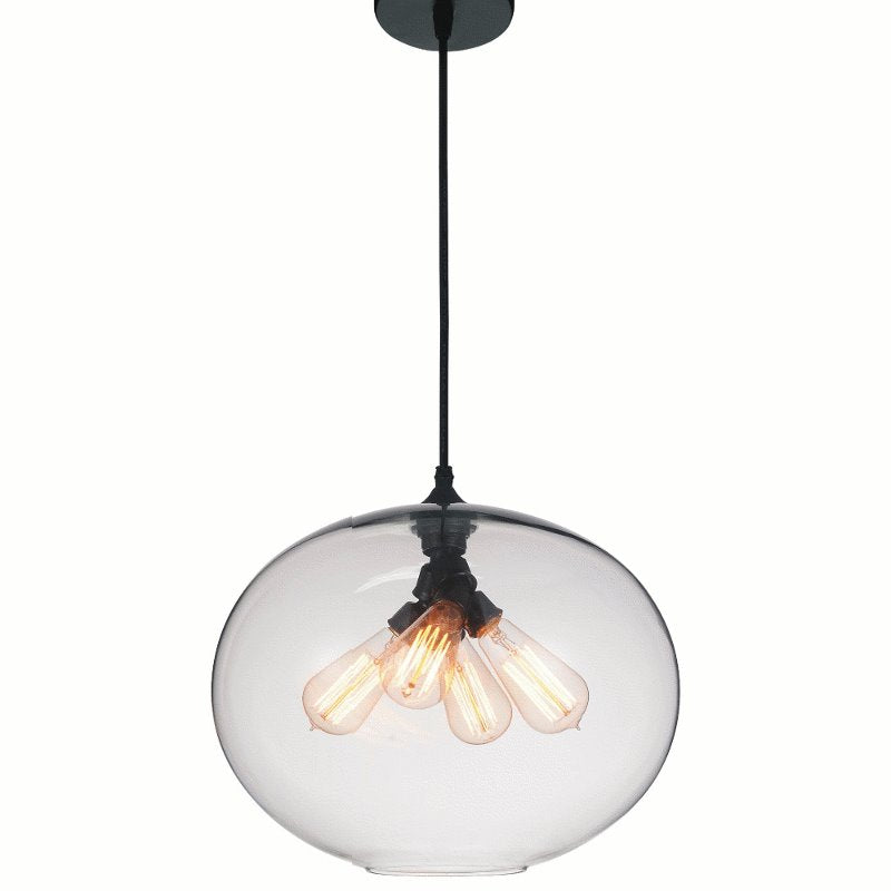 CWI Glass 4 Light Down Pendant With Finish