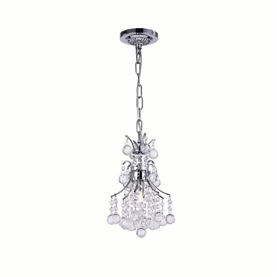 CWI Odessa LED Chandelier With Chrome Finish