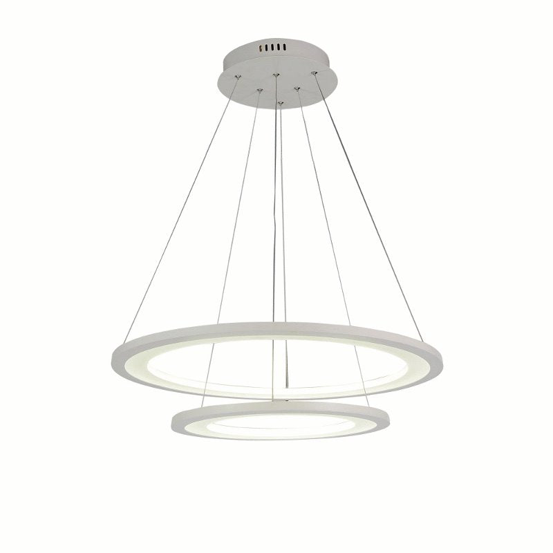 CWI Alloha LED Chandelier With White Finish
