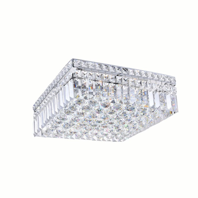 CWI Colosseum 5 Light Flush Mount With Chrome Finish