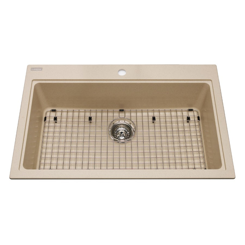Kindred KGSL2031 Granite drop-in single bowl 1 hole includes grid