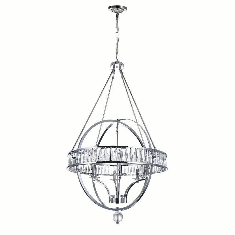 CWI Arkansas 6 Light Chandelier With Chrome Finish