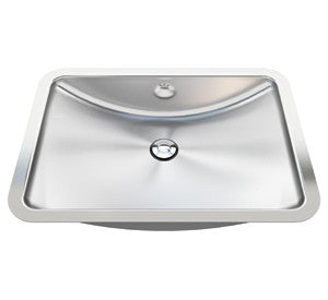 Kindred KSOWB1420U 18 ga stainless steel undermount handwash basin with front overflow