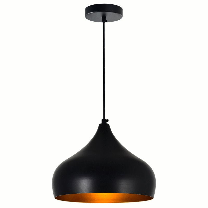 CWI Dynamic 1 Light Down Pendant With Black Finish