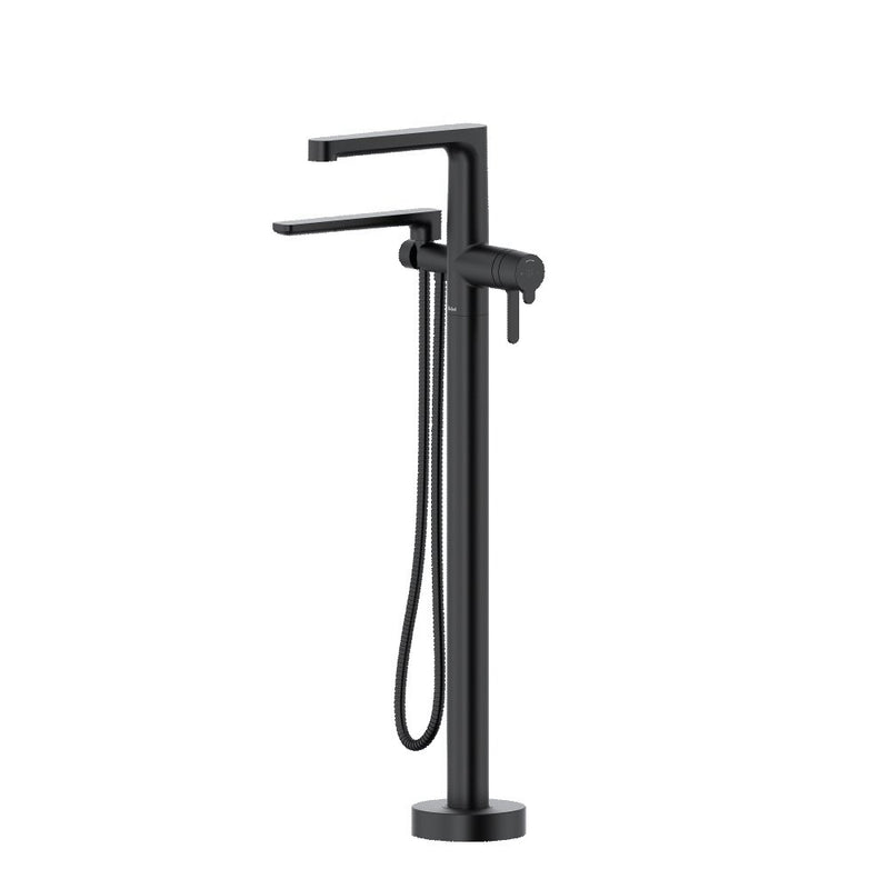 Riobel Nibi TNB39 2-Way Type T Thermostatic Coaxial Floor-Mount Tub Filler With Handshower Trim (Without Rough-in)