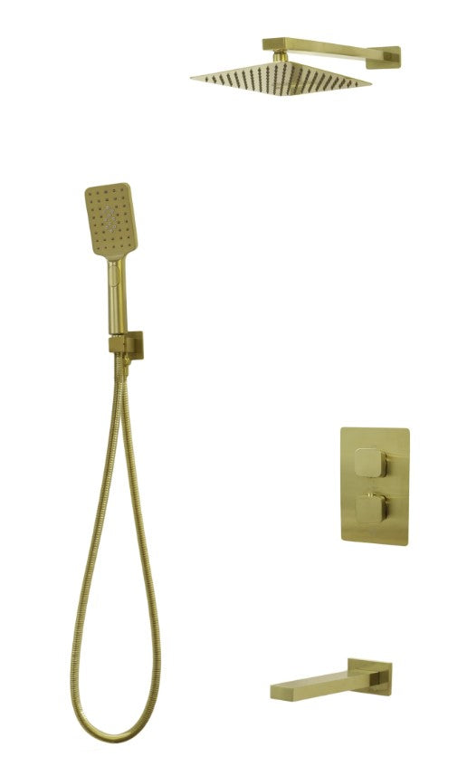TC DIAMOND Three Way Thermostatic System with fixed hand shower