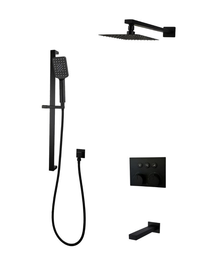 TC DIAMOND Push-button Three Way Thermostatic System with slide bar