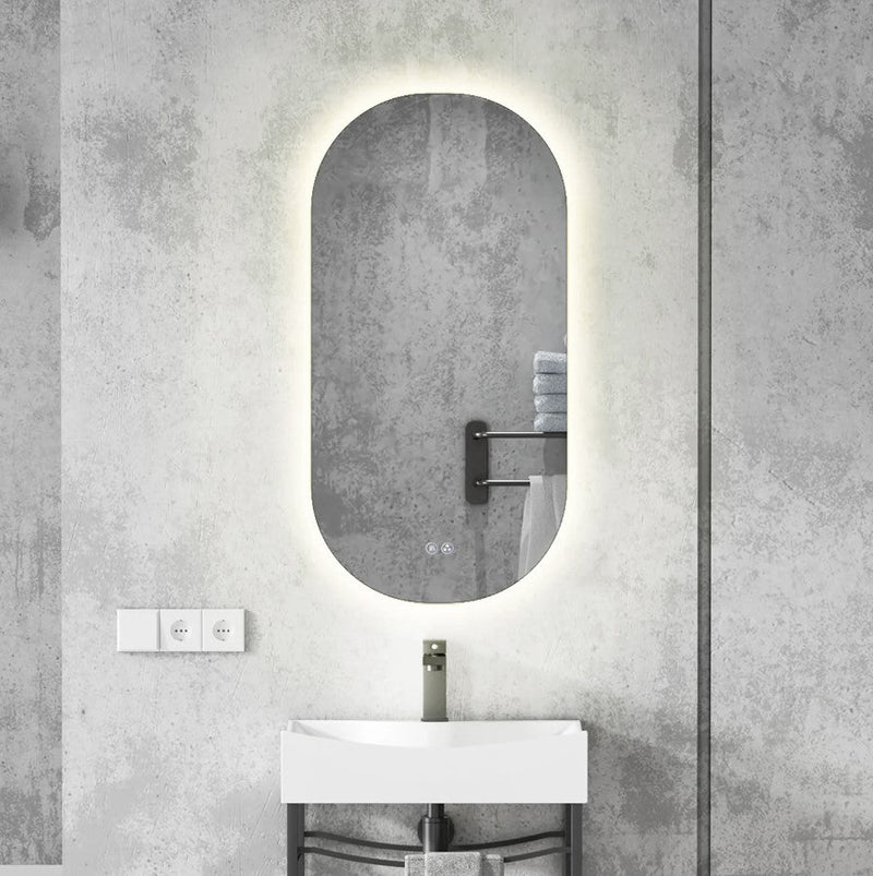 TC MODERNO Runway Style Backlit Frameless Bathroom LED Mirror