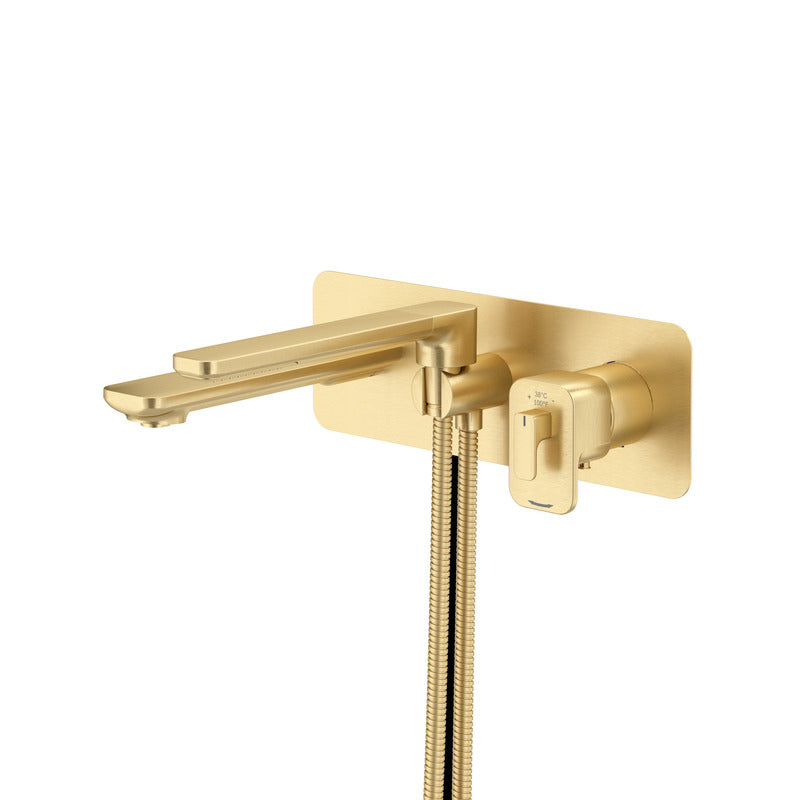 Riobel Equinox TEQ21 Wall Mount Type T/P - Thermo/Pressure Balance Coaxial Tub Filler Trim With Handshower (Without Rough-in)