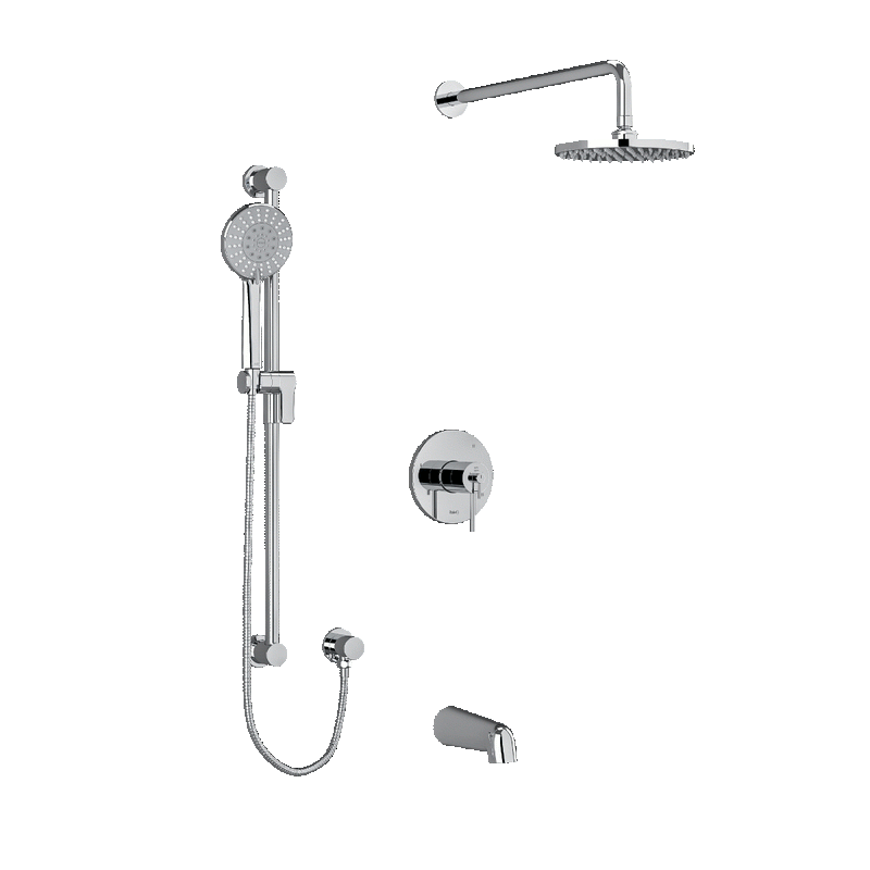 Riobel GS 3-Way Shower System Trim with Hand Shower Rail, Shower Head and Spout TKITIT1345GS