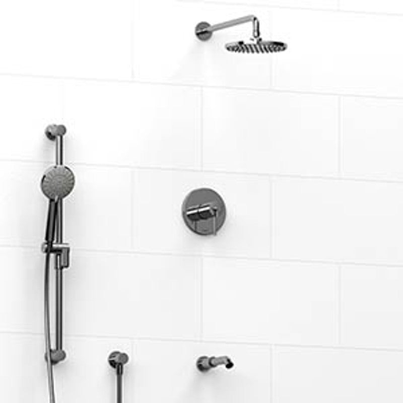 Riobel GS 3-Way Shower System Trim with Hand Shower Rail, Shower Head and Spout TKITIT1345GS